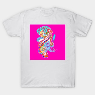 the magical octopus in squid game art pattern T-Shirt